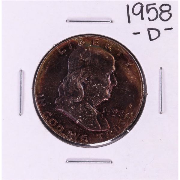 1958-D Franklin Half Dollar Coin Great Toning