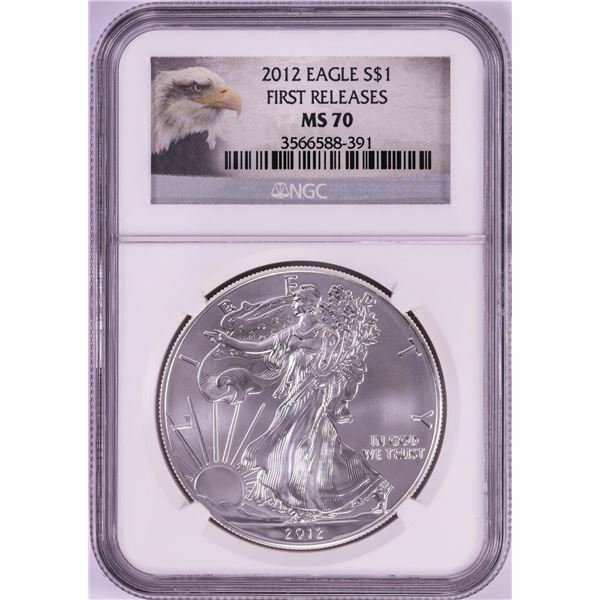 2012 $1 American Silver Eagle Coin NGC MS70 First Releases