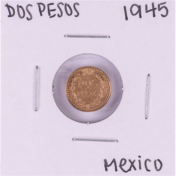 1945 Mexico Dos Pesos Gold Coin