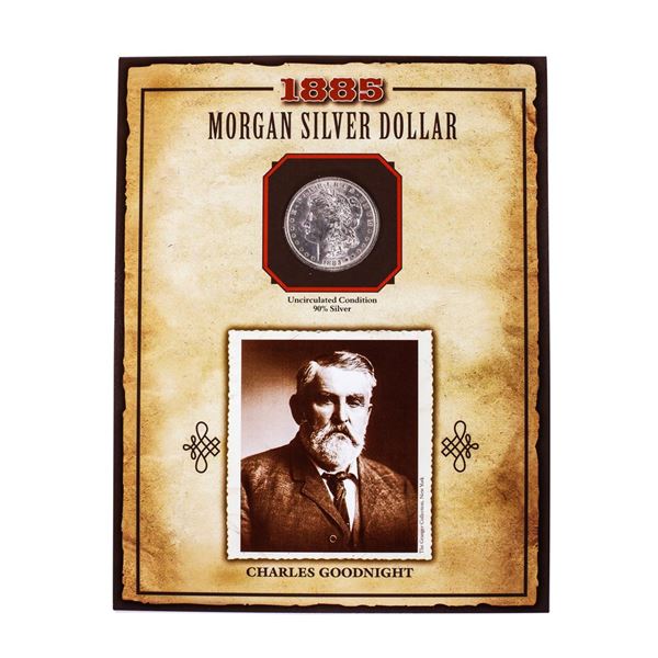 1885-O $1 Morgan Silver Dollar Coin Charles Goodnight Legends of the Wild West