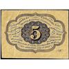 Image 2 : July 17, 1862 First Issue Five Cents Fractional Currency Note