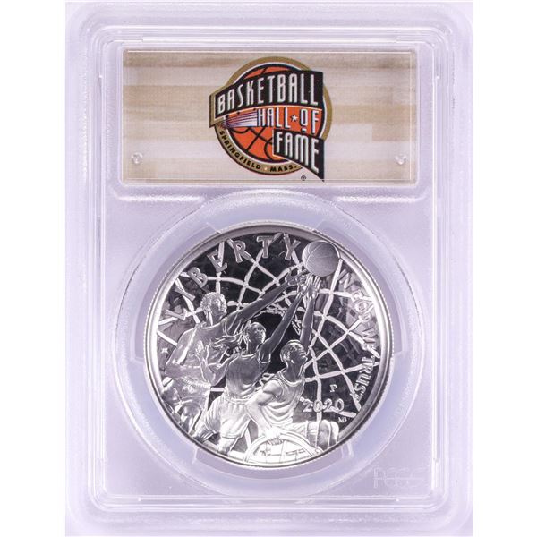 2020-P $1 Basketball Hall of Fame Silver Dollar Coin PCGS PR70DCAM First Day of Issue