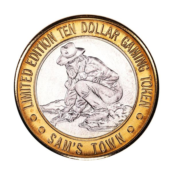 .999 Silver Sam Boyd's Sam's Town Las Vegas $10 Casino Gaming Token Limited Edition