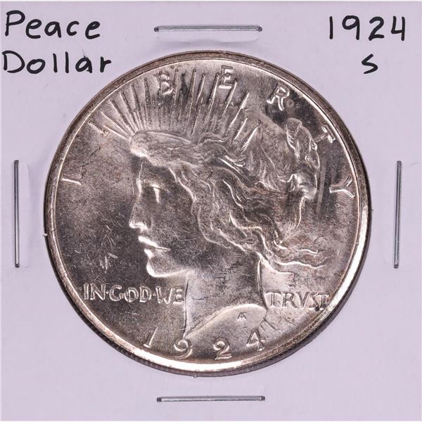 1924-S $1 Peace Silver Dollar Coin