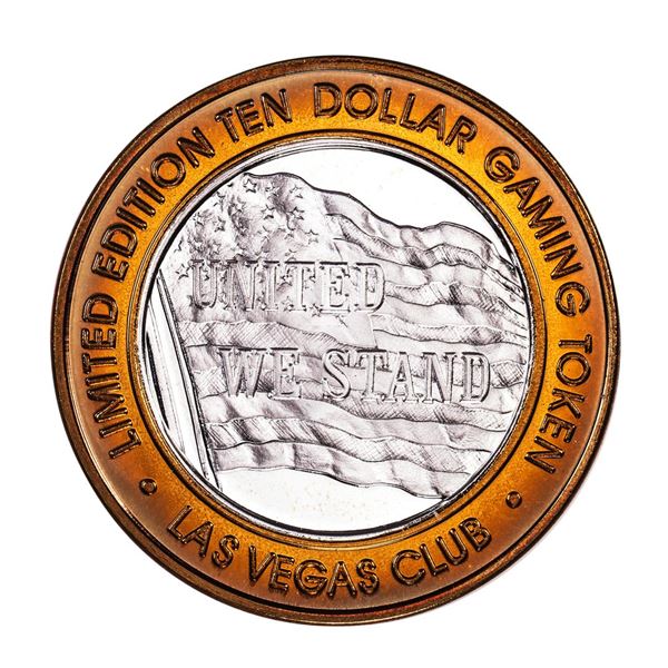 .999 Silver Las Vegas Club $10 Casino Limited Edition Gaming Token