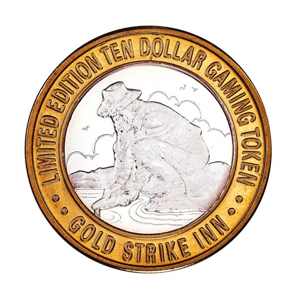 .999 Silver Gold Strike Inn $10 Limited Edition Casino Gaming Token