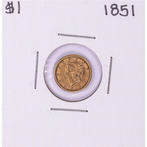 1851 Type 1 $1 Liberty Head Gold Dollar Coin