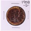 Image 1 : 1958-D Franklin Half Dollar Coin Amazing Toning