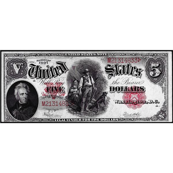1907 $5 Woodchopper Legal Tender Note