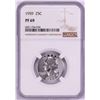 Image 1 : 1959 Proof Washington Quarter Coin NGC PF69