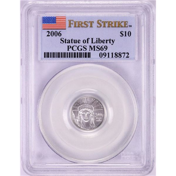 2006 $10 American Platinum Eagle Coin PCGS MS69 First Strike