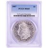Image 1 : 1887 $1 Morgan Silver Dollar Coin PCGS MS65