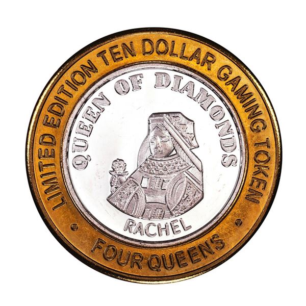 .999 Fine Silver Four Queens Las Vegas, NV $10 Limited Edition Gaming Token