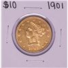 Image 1 : 1901 $10 Liberty Head Eagle Gold Coin