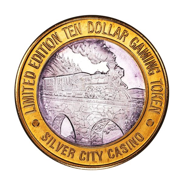 .999 Silver Silver City Las Vegas, Nevada $10 Limited Edition Gaming Token