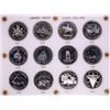 Image 1 : 1971-1982 Proof $1 Canada Commemorative Silver Dollar Coin Sets in Capital Plastic