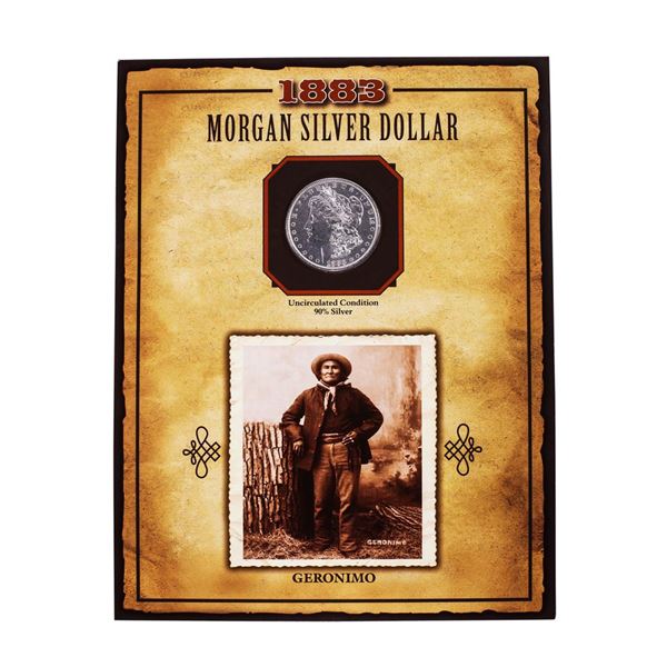 1883-O $1 Morgan Silver Dollar Coin Geronimo Legends of the Wild West