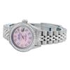 Image 6 : Rolex Ladies Stainless Steel Pink Mother of Pearl Diamond Datejust Wriwatch