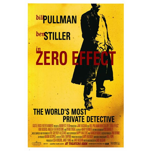 Zero Effect 1998 original one sheet poster
