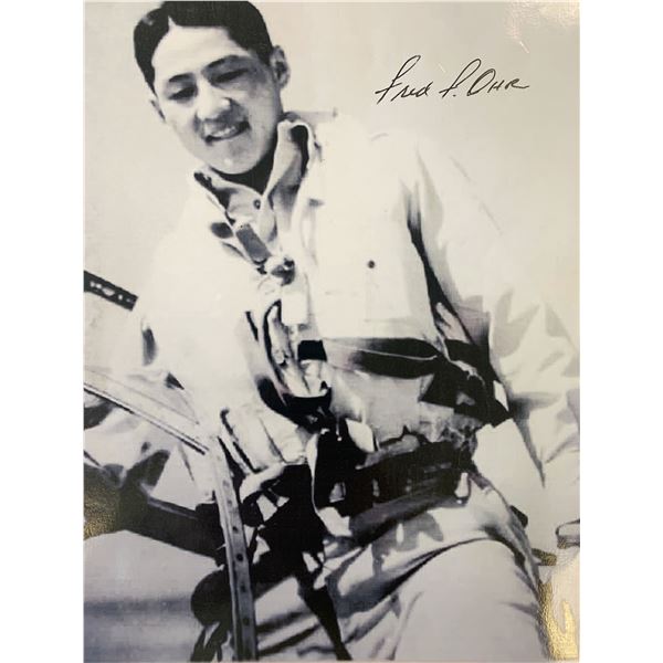 WWII Flying Ace Fred Ohr signed photo