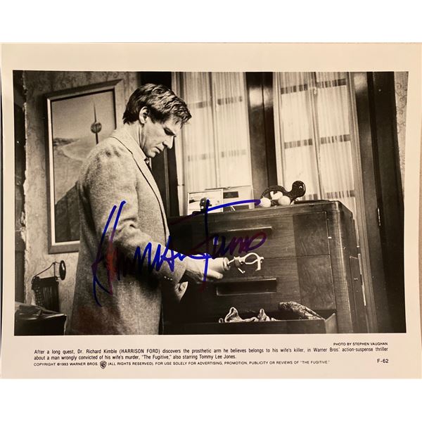 The Fugitive Harrison Ford signed movie photo