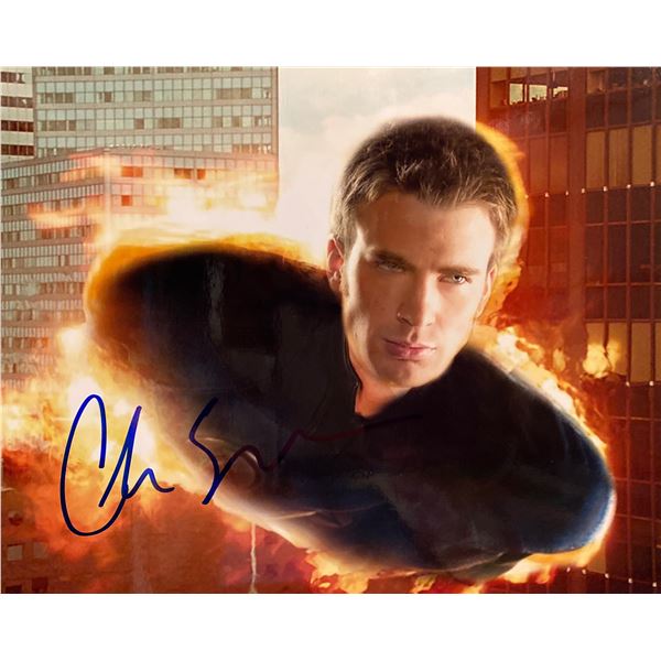 Fantastic Four Chris Evans signed movie photo