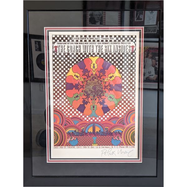 Peter Max The Coach With The Six Insides Custom Matted and Framed Signed Poster