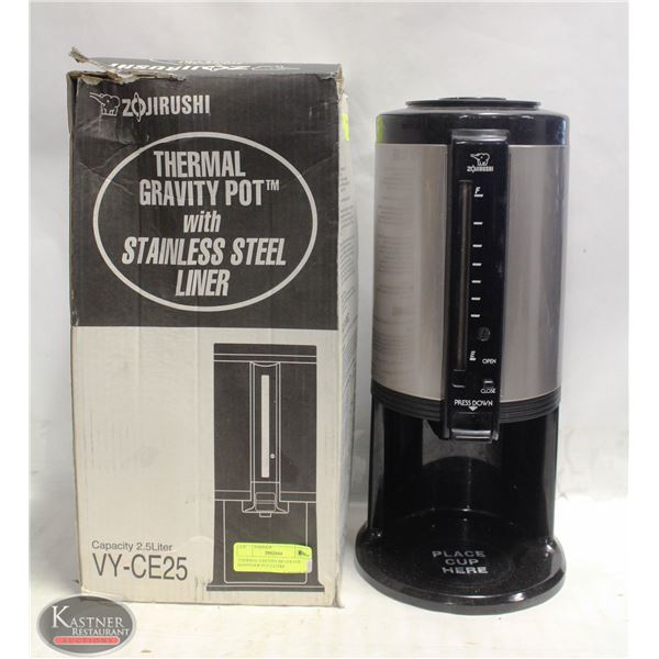 THERMAL GRAVITY BEVERAGE DISPENSER POT 2 LITRE