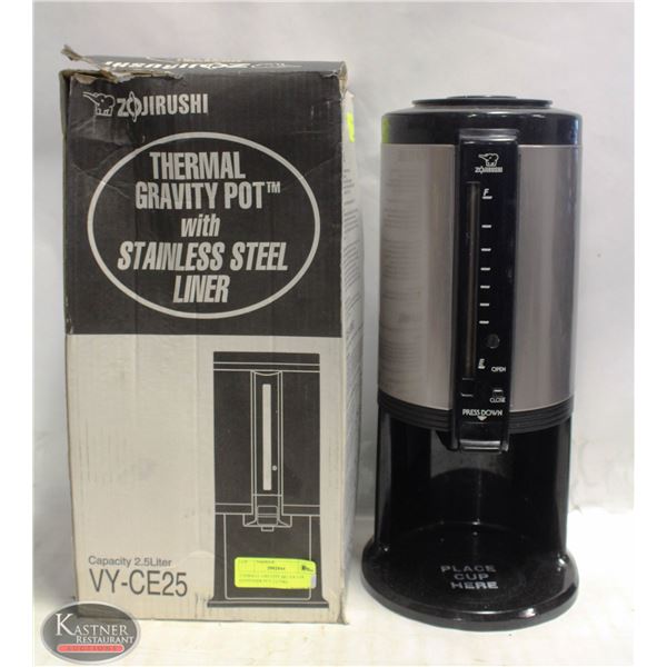 THERMAL GRAVITY BEVERAGE DISPENSER POT 2 LITRE