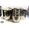 Image 1 : LOT OF 4 STOCK POTS W/ 2 LIDS