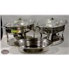 Image 1 : LOT OF 2 OVAL CHAFING DISHES