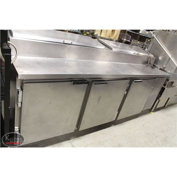 93" BEVERAGE AIR REFRIGERATED PIZZA PREP STATION