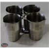 LOT OF 4 STAINLESS STEEL CREAM STEAMER