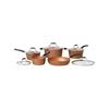 Image 2 : NEW 10 PCS COPPER ESSENTIALS NON-STICK COOKSET