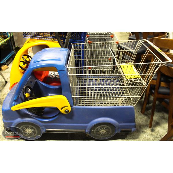 GROCERY SHOPPING CART WITH KIDS CAR