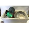 Image 1 : BIN W/ S/S BOWLS, SALAD BOWLS, FEJITA WARMERS