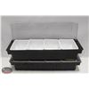 Image 1 : LOT OF 2 PLASTIC BAR CADDY W/ 4 SELF CONTAINERS