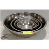 Image 1 : LOT OF 5 ASSO. SIZE S/S MIXING BOWLS