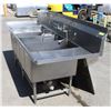 Image 2 : 3 COMPARTMENT SINK W/ DUAL DRAINBOARD