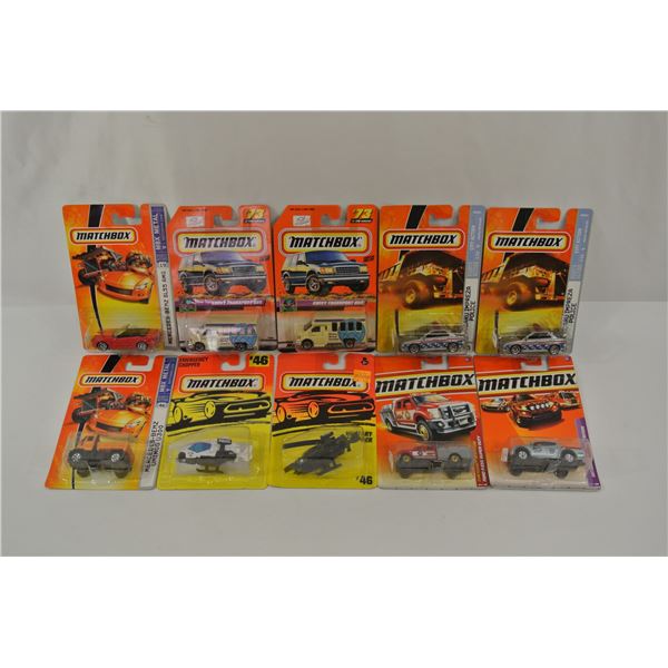 10 Matchbox diecast Cars