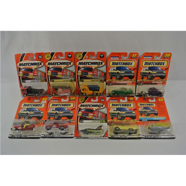 10 Matchbox diecast Cars