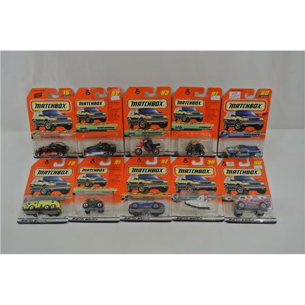 10 Matchbox diecast Cars