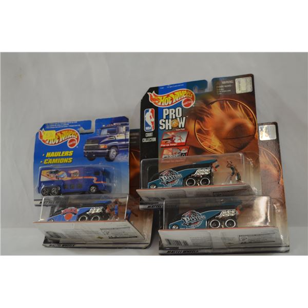4 Hot Wheels Trucks