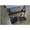 Image 2 : NEW ROLLING COMMODE CHAIR WITH GEL SEAT AND LEATHER SEAT