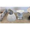 Image 2 : METAL TABLE LAMP, HANGING LIGHT AND OWL LIGHT