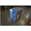 Image 2 : 3 AND 5 TIER PLASTIC ORGANIZERS - ONE FULL W/ ART SUPPLIES