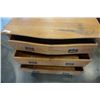 Image 8 : ANTIQUE OAK BOW FRONT DRESSER, 3 DRAWER