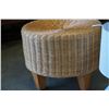 Image 2 : RATTAN FOOTSTOOL AND TABLE LAMP