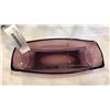 Image 2 : PURPLE ART GLASS - CUT TO CLEAR PIECES, VASES, DISHES, CUPS