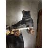 Image 2 : SIZE 9 RUBBER STEEL TOE BOOTS AND VINTAGE ROLLER SKATES